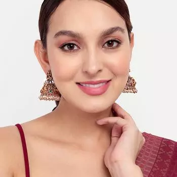 Серьги для храма из полированного золота, ювелирные изделия для храма, серьги ручной работы, модные серьги для женщин M