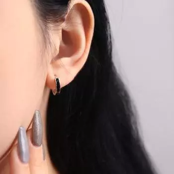 Серьги для мужчин и женщин, простые круглые черные клеевые серьги, персонализированные американские уникальные серьги и сережки