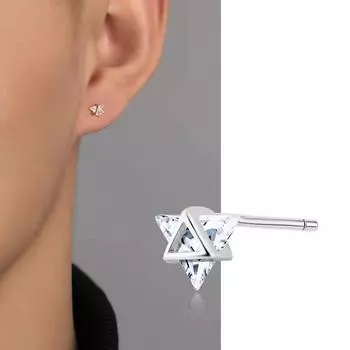 Серьги для мужчин Модные и простые аксессуары Трендовый и нишевый дизайн Высококачественные и персонализированные серьги серебряный