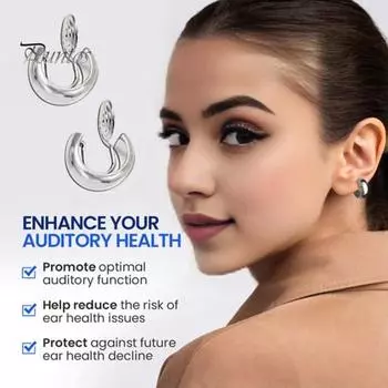 Серьги для облегчения шума в ушах, серьги без пирсинга, серьги для точечного массажа, украшение для ушей, уменьшают ощущение шума в ушах, улучшают здоровье ушей, улучшают серебряный