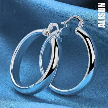 Серьги для пирсинга из стерлингового серебра 925 пробы. Модные свадебные украшения. 35mm