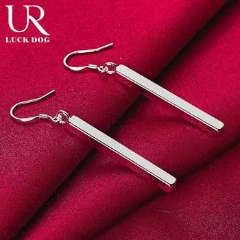 Серьги для пирсинга из стерлингового серебра 925 пробы. Модные свадебные украшения. 6.5*0.40cm