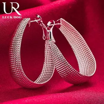 Серьги для пирсинга из стерлингового серебра 925 пробы, модные свадебные украшения 30mm