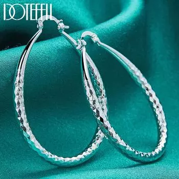 Серьги для пирсинга из стерлингового серебра 925 пробы, круглые, 41 мм, модные свадебные украшения 41mm