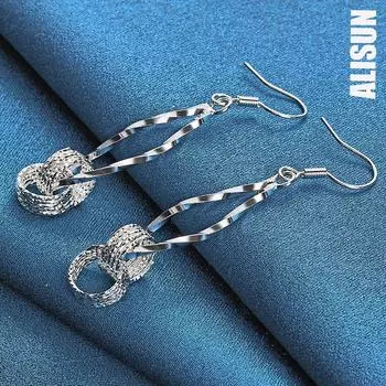 Серьги для пирсинга из стерлингового серебра 925 пробы, модные свадебные украшения 3.60*1.00cm