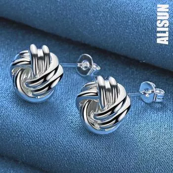 Серьги для пирсинга из стерлингового серебра 925 пробы, модные свадебные украшения 1.00*1.00cm