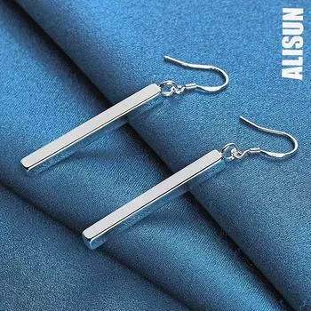 Серьги для пирсинга из стерлингового серебра 925 пробы. Модные свадебные украшения. 6.5*0.40cm