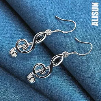 Серьги для пирсинга из стерлингового серебра 925 пробы. Модные свадебные украшения. 3.80*0.80cm