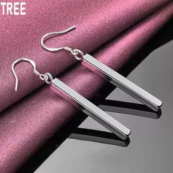 Серьги для пирсинга из стерлингового серебра 925 пробы, модные свадебные украшения 6.5*0.40cm