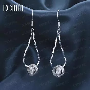 Серьги для пирсинга из стерлингового серебра 925 пробы, модные свадебные украшения 3.60*1.00cm