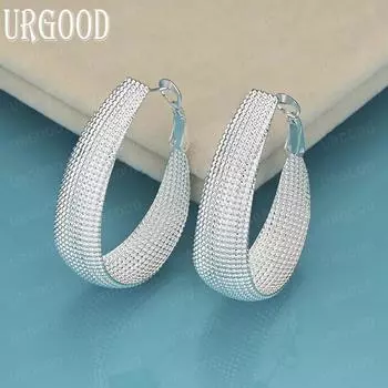 Серьги для пирсинга из стерлингового серебра 925 пробы, модные свадебные украшения 30mm