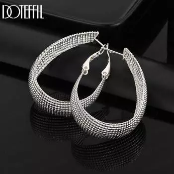 Серьги для пирсинга из стерлингового серебра 925 пробы, модные свадебные украшения 30mm