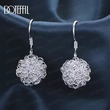 Серьги для пирсинга из стерлингового серебра 925 пробы с геометрическим узором, модные свадебные украшения 2.60*1.00cm