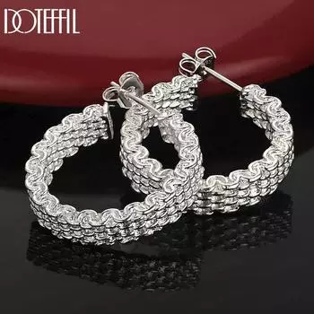 Серьги для пирсинга из стерлингового серебра 925 пробы, модные свадебные украшения 2.50*2.50cm