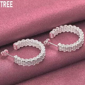 Серьги для пирсинга из стерлингового серебра 925 пробы, модные свадебные украшения 2.50*2.50cm