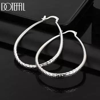 Серьги для пирсинга из стерлингового серебра 925 пробы, круглые, 41 мм, подвески, свадебные украшения 30mm*33mm