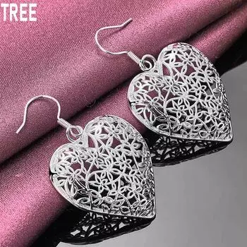 Серьги для пирсинга в форме цветка из стерлингового серебра 925 пробы, модные свадебные украшения 3.00*2.90cm