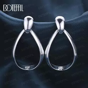 Серьги для пирсинга в форме капли воды из стерлингового серебра 925 пробы, модные свадебные украшения 3.60*2.20cm