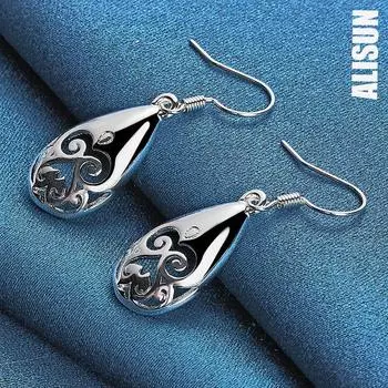 Серьги для прокалывания ушей Grimace из стерлингового серебра 925 пробы, модные свадебные украшения 3.80*1.20cm