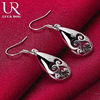 Серьги для прокалывания ушей Grimace из стерлингового серебра 925 пробы, модные свадебные украшения 3.80*1.20cm