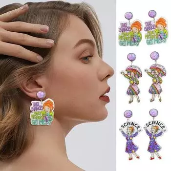 Серьги для учителей естественных наук, висячие серьги с буквами для учителей, преподавателей, библиотекарей, выпускные чтения, мероприятия 1