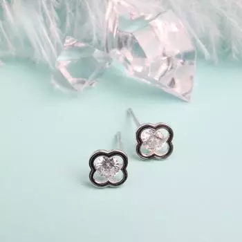 Серьги для женщин Серьги в корейском стиле Простые геометрические серьги с бриллиантами в виде цветка Простые персонализированные серьги