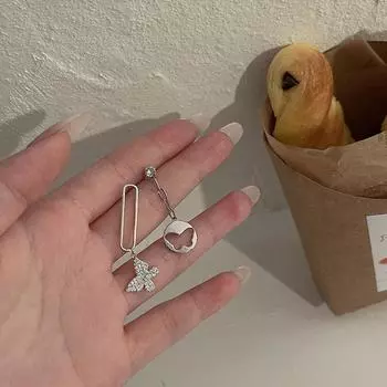 Серьги для женской индивидуальности Летние бабочки Чувства, чтобы показать свое лицо Тонкая корейская версия