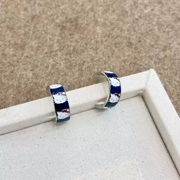 Серьги Dopamine Cat осень/зима: Милые, высококачественные, универсальные серьги для милых девушек E0891 KT cat ear hoop oil drop earrings