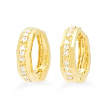 Серьги ESTELLE Серебро Позолота Желтое золото Кубический цирконий [ESTELLE] [Официально] Женские 0776-0071-0000-0000 жёлтый