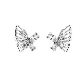 Серьги Flash Diamond Temperament Super Fairy, женские серьги Tide Mori Small Fresh с объемными бабочками