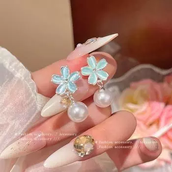 Серьги Fresh Niche Advanced Feeling Mint Green Flower для женщин 1 pair