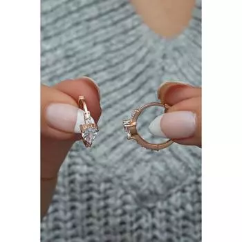 Серьги Full Heart 15 мм из стерлингового серебра 925 пробы