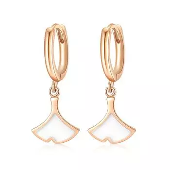 Серьги Ginkgo Biloba, Niche High-end Light Luxury Fashion Natural Ear Jewelry, Women