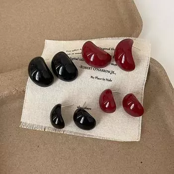 Серьги-гвоздики Ankola из красной смолы, женские, ретро, легкие, роскошные, индивидуальные, модные, элегантные, трендовые, универсальные серьги