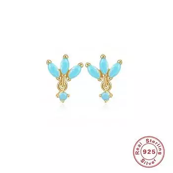 Серьги-гвоздики Canner из стерлингового серебра 925 пробы с цирконом для женщин INS геометрические украшения для пирсинга