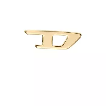 Серьги-гвоздики Diesel All Gender из нержавеющей стали золотистого оттенка, без драгоценных камней (модель: DX1520710), длина: 4,8 мм, Ширина: 15мм, Сталь,