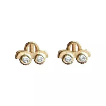 Серьги-гвоздики для автомобиля, летние серьги для автомобиля, простая индивидуальность, вы можете носить невидимые серьги на работе золотой