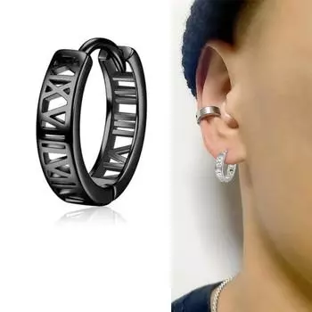 Серьги-гвоздики для мужчин, модные и персонализированные стили, модные и простые полые серьги-гвоздики с геометрическим узором, ювелирные изделия в подарок серебряный