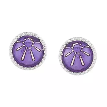 Серьги-гвоздики Estele из латуни с родиевым покрытием из цинкового сплава фиолетового золота для девочек и женщин