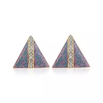 Серьги-гвоздики Estele с треугольными эмалью и эмалью в тон для девочек и женщин