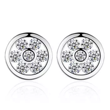 Серьги-гвоздики Fashion Dream с вращающимися кольцами, женские Серьги-гвоздики Eternal Elegance с круглыми кольцами, женские