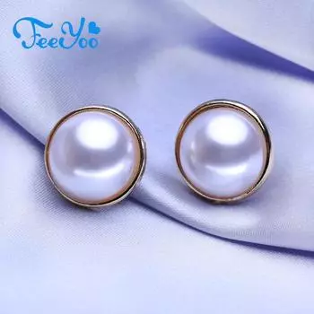 Серьги-гвоздики FEEYOO для женщин, популярные модные серьги, ювелирные изделия A золотой