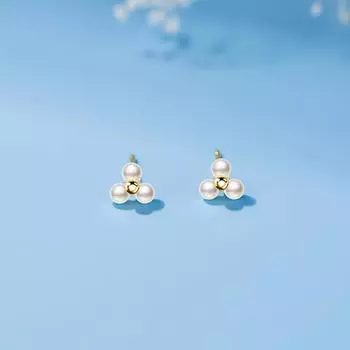 Серьги-гвоздики French Commuter Light Luxury с имитацией жемчуга для девочек, персонализированные серьги Niche