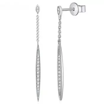 Серьги-гвоздики из белого золота с муассанитом для женщин, классические серьги-гвоздики с кисточками цвета D, лабораторный бриллиант, стерлинговое серебро 925 пробы 0.12CT Moissanite