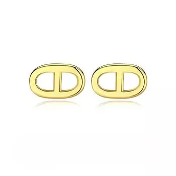 Серьги-гвоздики из французского серебра 925 пробы с глянцевыми полыми серьгами в форме солнца, женские серьги в форме свиного носа 925 Silver