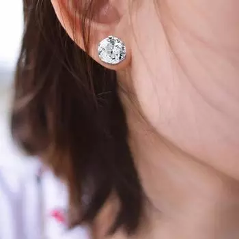 Серьги-гвоздики из изысканной нержавеющей стали разных типов серебряный