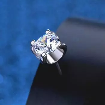 Серьги-гвоздики из настоящего VVS с муассанитом, стерлинговое серебро 925 пробы, 1 карат 2 карата, серьги-гвоздики с лабораторными бриллиантами для женщин и мужчин, подарок, ювелирные изделия