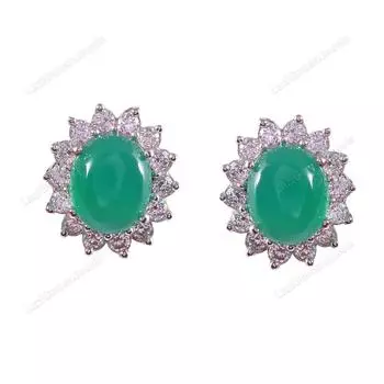 Серьги-гвоздики из натурального оникса, минималистичные серьги-гвоздики, простые ювелирные серьги, серебро 925 пробы, зеленый драгоценный камень, серьги Bigl Boho, подарок мамы ей