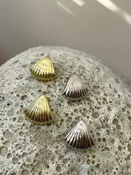 Серьги-гвоздики из ракушек, женская ниша, мода, темперамент, индивидуальность, 925 серебряная игла, мода 2025 года, новинка 925 silver needles