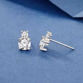 Серьги-гвоздики из серебра 925 пробы с круглыми бриллиантами, нишевые серьги с розовыми бриллиантами высокого класса, легкие роскошные супер-вспышки 925 silver